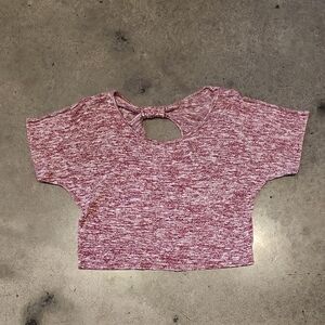 Charlotte Russe Heathered Maroon Crop Top